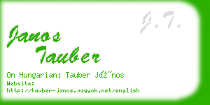 janos tauber business card